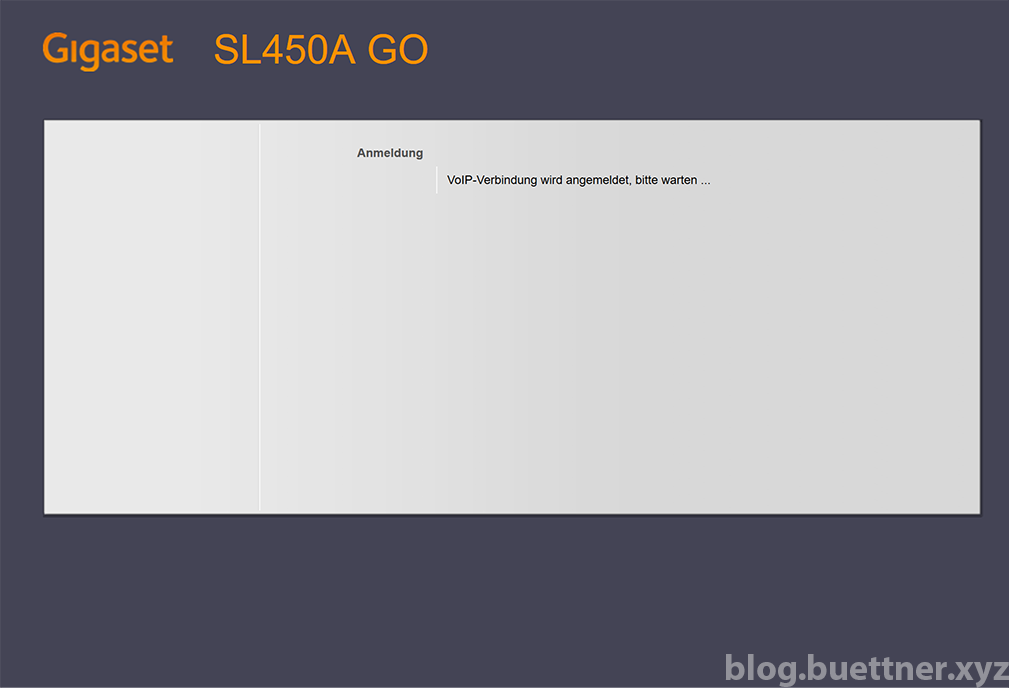 Gigaset GO Website - Assistent für die schnelle Erstkonfiguration - Schritt 4 - Anmeldung